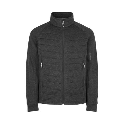 ID 0826 fleecejakke, quiltet, grafit melange