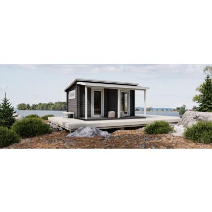 Luoman Lillevilla Kihu havehus med to rum og overdækket terrasse - 13,2 + 7,4 m²