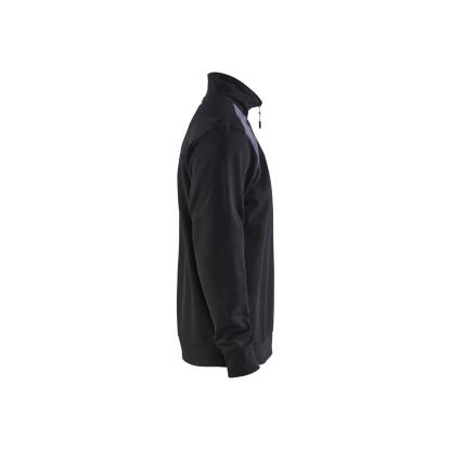 Blåkläder 3353 sweatshirt half zip, sort/grå