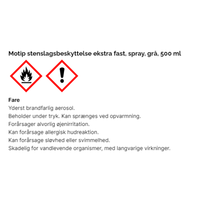 Motip stenslagsbeskyttelse ekstra fast, spray, 500 ml - grå