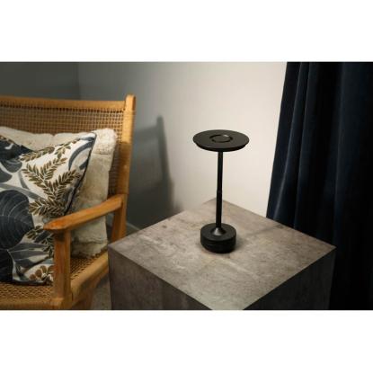 Armaturhantverk Svampen transportabel LED bordlampe, H28,5 cm, sort