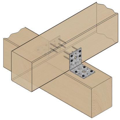 SIMA vinkelbeslag V9, pregalvaniseret, 70 x 70 x 3,0 x 55 mm
