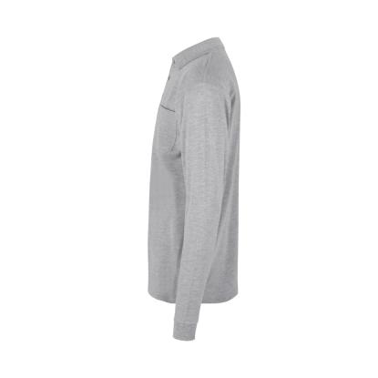 ID PRO Wear 0326 poloshirt med lange ærmer, grå melange