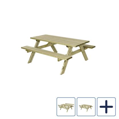 PLUS bord/bænkesæt, trykimprægneret, nåletræ