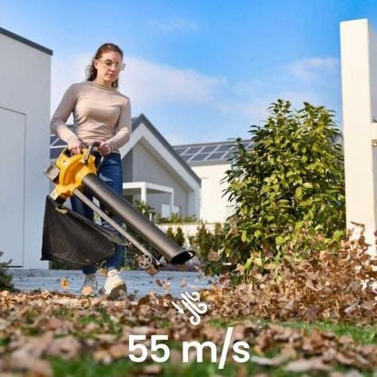 STIGA VS 100e løvblæser/løvsuger med  2 x 4 Ah batterier og dobbeltlader