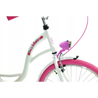Dallas City Junior børnecykel, 24", lyserød/hvid