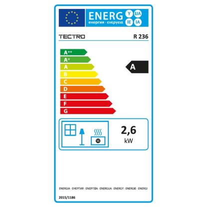 Tectro R 236 vægekamin, op til 36 m² - A