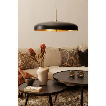 By Rydéns Shelby pendel, Ø50 cm, sort/guld
