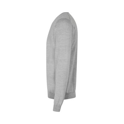 Seven Seas S670 The knit pullover med v-hals, lys grå melange
