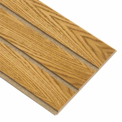 I-Wood Medio+ 3-lamel akustikpanel, brun olieret, brun filt og lys kerne, egefiner, 16 x 300 mm