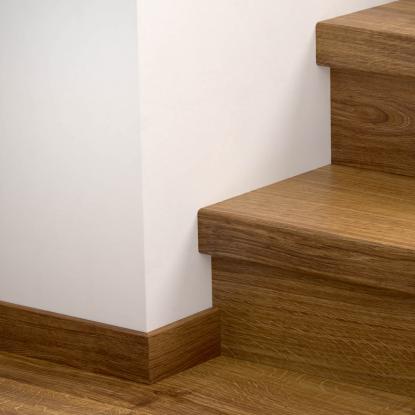 Pergo vinyl trappeafdækning/trappeforkantsprofil, Brown Creek Oak, 1484 x 146 x 62 mm