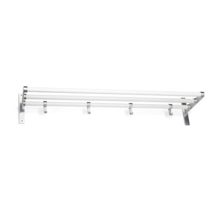 Habo Elegant hattehylde, alu/hvid, 600 mm