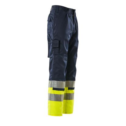 MASCOT SAFE COMPETE Patos arbejdsbukser med knælommer, marine/hi-vis gul