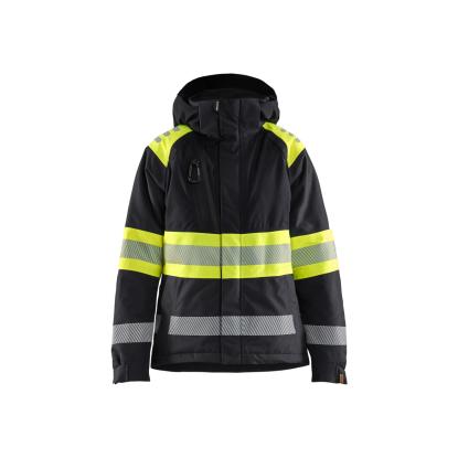 Blåkläder 4470 dame high vis vinterjakke, sort/hi-vis gul