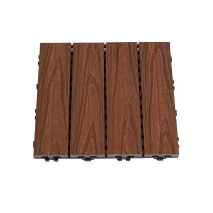 HORTUS terrasseflise, teak/komposit, 2,6 x 30 x 30 cm - 4 stk.