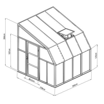 Rion Sun Room 44 udestue, polypropylen/akryl, hvid - 6,7 m²