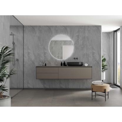 Fibo Stone vådrumspanel med 60 x 240 cm fliselook, 10 x 600 x 2400 mm, grey stone extreme matt