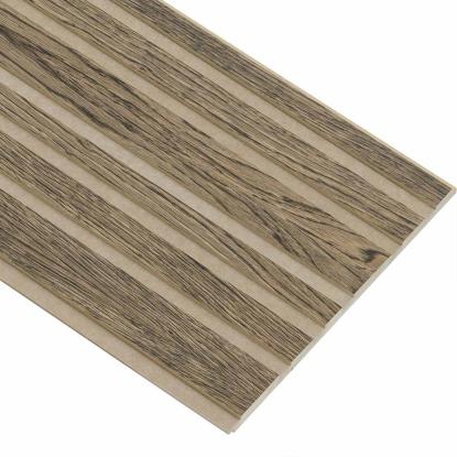 I-Wood Medio+ Mixed akustikpanel, sort olieret, beige filt og lys kerne, egefiner, 16 x 300 mm