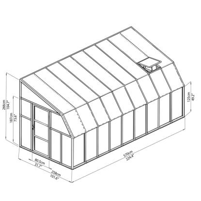 Rion Sun Room 49 udestue, polypropylen/akryl, hvid - 14,7 m²