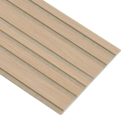 I-Wood Basic Mixed akustikpanel, ubehandlet natur, beige filt og lys kerne, egefiner, 16 x 300 mm 