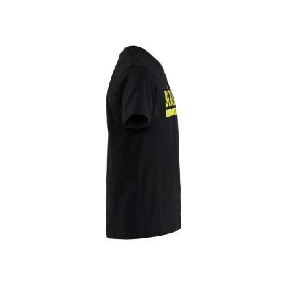 Blåkläder 5200 t-shirt til børn, sort/hi-vis gul