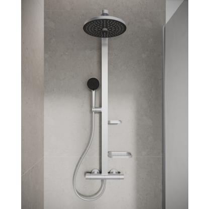 Ideal Standard Alu+ brusesystem med termostatfunktion, vandbesparende, sølv