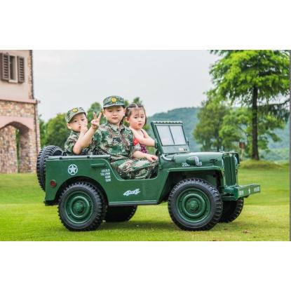 Azeno explorer 4 x 4 militær med 3 sæder, 4 x 24V, grøn