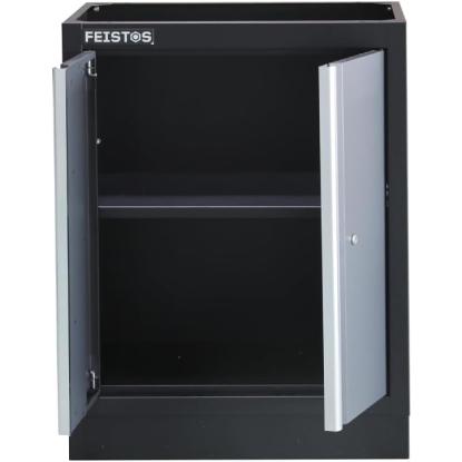 Feistos Apollo 1 værkstedsmodul, stål/træplade, antracitgrå/sort, 200 x 228 x 46 cm