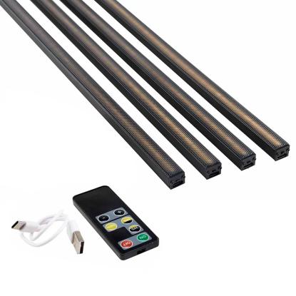 FibroTech led lys-skinne til akustikpaneler med fjernbetjening, 12,5 x 2400 mm - 4 stk.