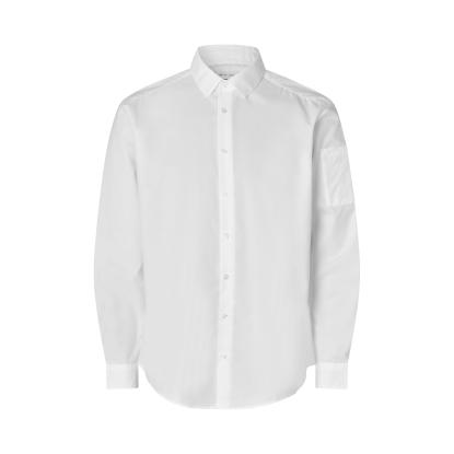 Seven Seas S66 Poplin skjorte med stretch, hvid
