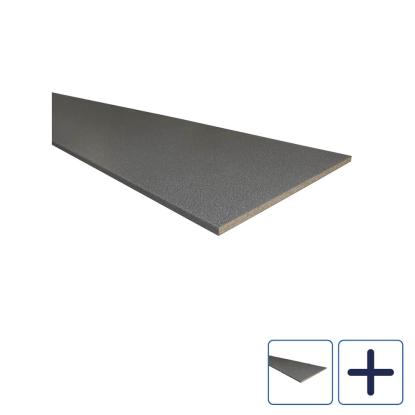 Wallmann Prof bordplade, gråsort laminat, 4100 mm