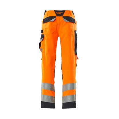MASCOT SAFE SUPREME Kendal arbejdsbukser med knælommer, hi-vis orange/mørk marine