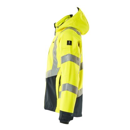 MASCOT SAFE SUPREME Blackpool softshell jakke, hi-vis gul/mørk marine