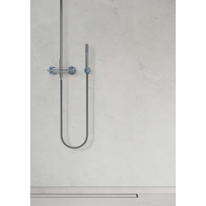 Fibo Stone vådrumspanel, 10 x 600 x 2400 mm, white marble silk