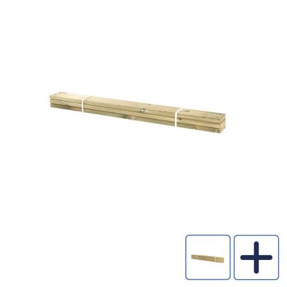 PLUS PIPE planker, 120 cm, trykimprægneret/nåletræ