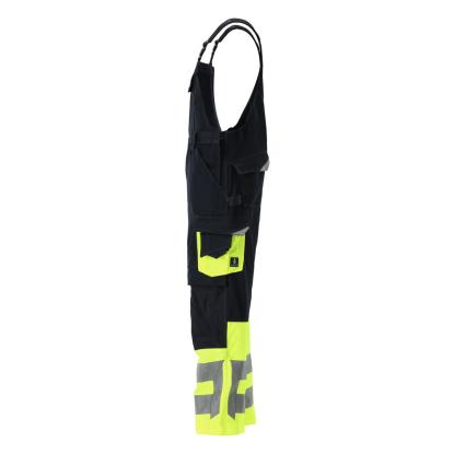 MASCOT SAFE SUPREME Sunderland overall med knælommer, mørk marine/hi-vis gul