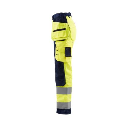 Blåkläder 7156 dame high vis buks med værktøjslommer, hi-vis gul/marineblå