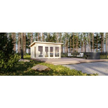 Luoman Lillevilla Luosto havehus med store glaspartier og dobbeltdør - 11,7 m²