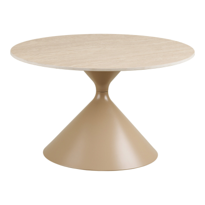 Annecy sofabord med keramisk bordplade, sand, Ø70 cm