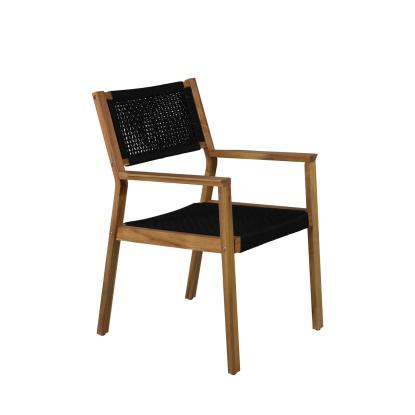 Venture Design Little John havestol med armlæn, sort/natur