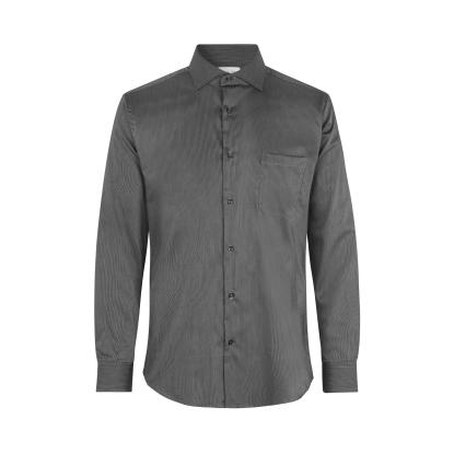 Seven Seas SS20 Fine Twill California skjorte, modern, mørk grå