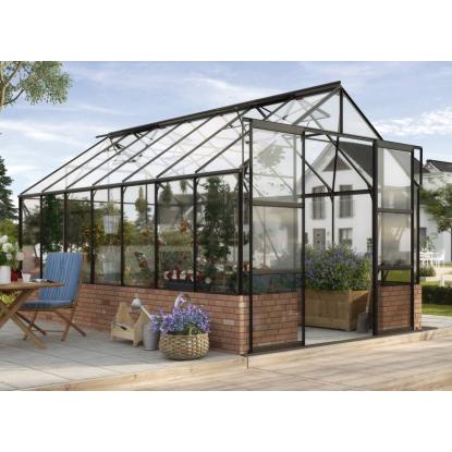 Vitavia Cassandra 11500 drivhus, sort, 11,5 m², 3 mm hærdet glas