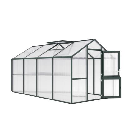 KGT Iris IV drivhus, grangrøn, 10 m²