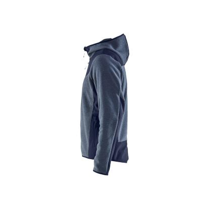 Blåkläder 5940 strikket jakke med softshell, støvet blå/mørk marineblå