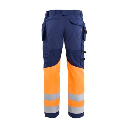 Blåkläder 1558 high vis buks med stretch, marineblå/hi-vis orange