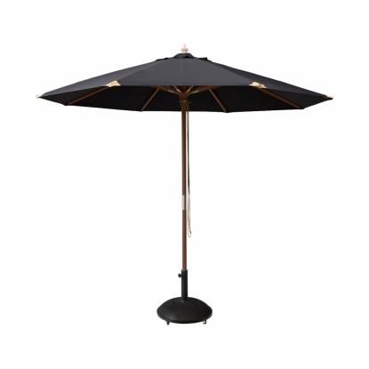 Cinas Capri parasol, sort, polyester, Ø3 meter