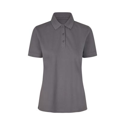 ID 0587 poloshirt, økologisk, dame, silver grey