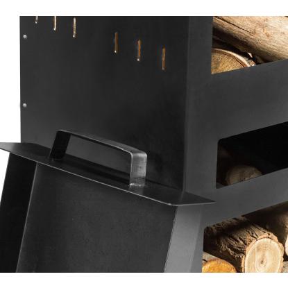 Cook King Rosa havepejs, stål, sort, 150 x 40 x 40 cm
