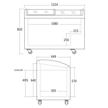 Scandomestic IC352D isfryser, 251 liter