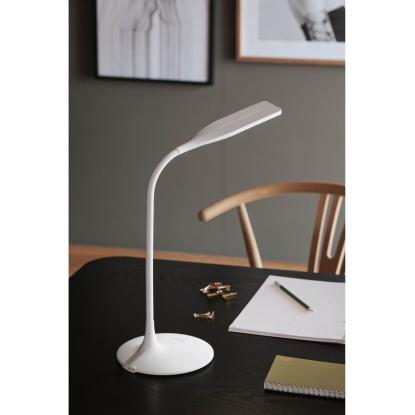 Nedis LED bordlampe, genopladelig, Ø17 x 37 cm, hvid
